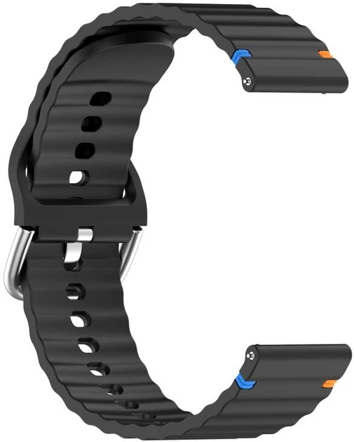 Ремешок BeCover Ribbed Straight 20mm для Samsung Galaxy Watch 7 40/44mm/7 FE/6/6 Classic/5/5 Pro/4/4 Classic/Watch 3 41mm Black (BC_714840) - изображение 3