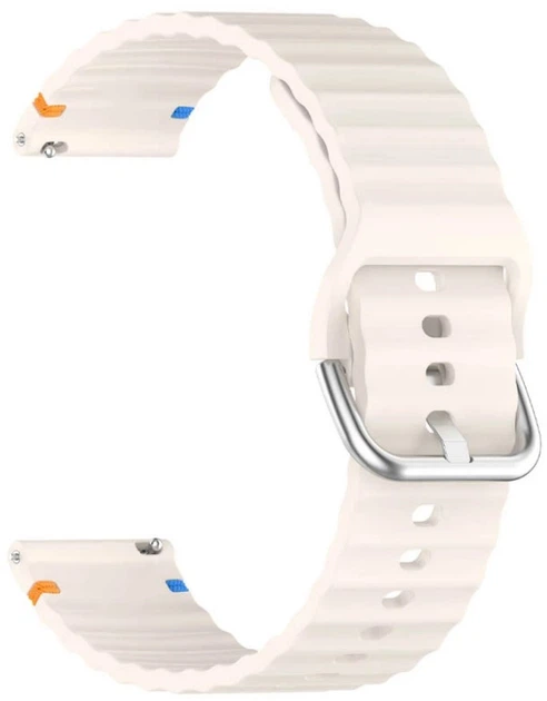Ремешок BeCover Ribbed Straight 20mm для Samsung Galaxy Watch 7 40/44mm/7 FE/6/6 Classic/5/5 Pro/4/4 Classic/Watch 3 41mm Cream (BC_714842) - изображение 2