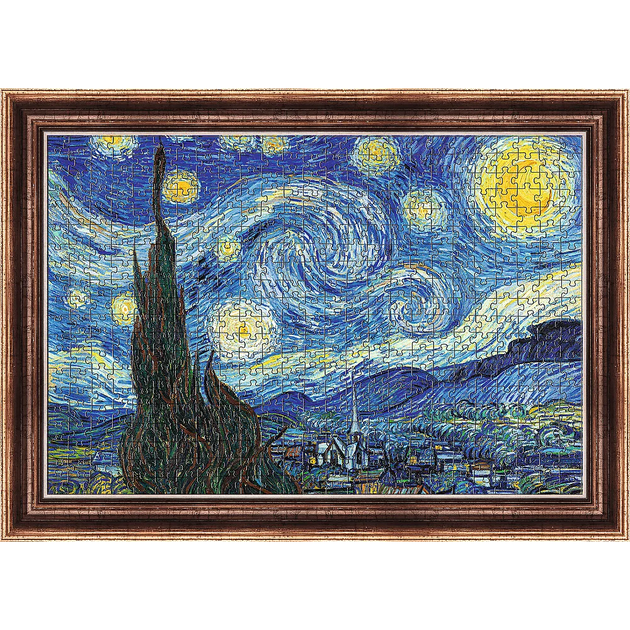 Пазл Вінсент ван Гог: Зоряна ніч — 500 елементів Trefl PuzzloRama 37544 - зображення 2