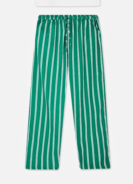 Женские пижамные штаны Primark Wide Leg Pajama Bottoms S для дома и сна Зеленый (8826) - изображение 4