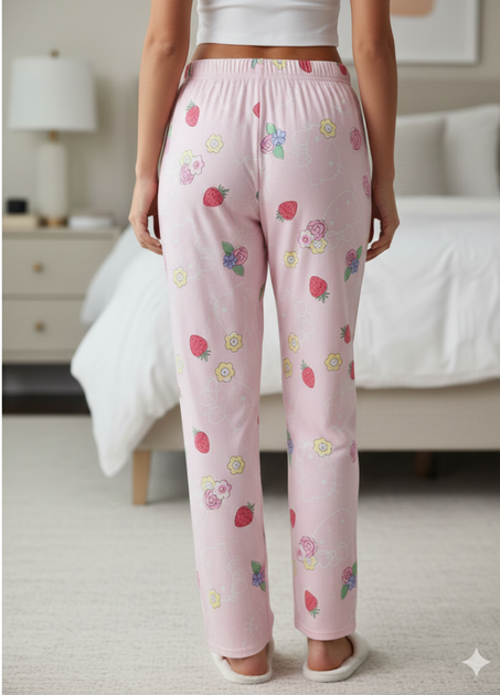 Пижамные хлопковые штаны Primark Printed Bottom Pyjama L Низ пижамы Розовый (8838) - изображение 3