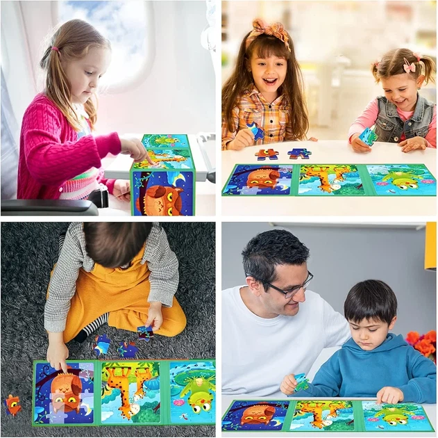 Магнітний пазл-книжка 3-в-1 Leveled Puzzle: Тварини - изображение 7