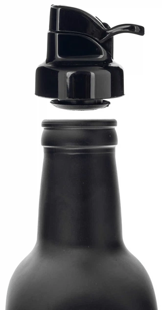 Набір пляшок для олії Kadax Setri з дозатором 0.25 л + 0.5 л 2 шт. Чорні (5903699487747) - зображення 4