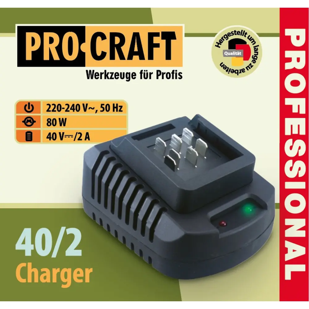 Зарядний пристрій PRO-CRAFT 40/2А - Фото 2 Зарядний пристрій PRO-CRAFT 40/2А - зображення 2