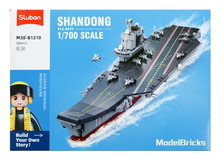 Конструктор корабль Sluban M38-B1210 Авианосец 584 деталей - изображение 5