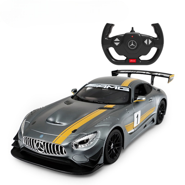 Машинка Mercedes AMG GT3 сірий RASTAR модель 1:14 Автомобіль на дистанційному керуванні + пульт - Фото 1 Машинка Mercedes AMG GT3 сірий RASTAR модель 1:14 Автомобіль на дистанційному керуванні + пульт - зображення 1