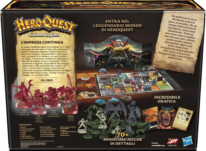Gra planszowa Hasbro HeroQuest (wersja włoska) (5010993940493) (955555907074114) - Outlet - obraz 4