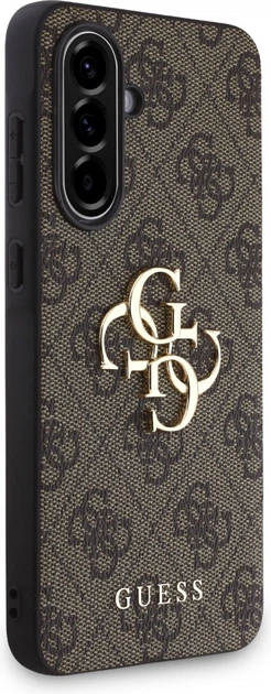 Etui plecki Guess 4G Big Metal Logo do Samsung Galaxy A56 Brown (GUHCSA564GMGBR) - obraz 2