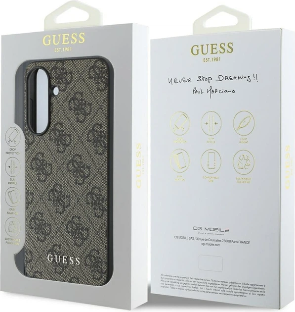Etui plecki Guess 4G Charms Collection do Samsung Galaxy A56 Brown (GUHCSA56GF4GBR) - obraz 7