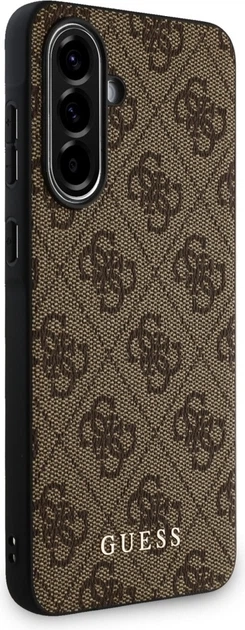 Etui plecki Guess 4G Metal Gold Logo do Samsung Galaxy A56 Brown (GUHCSA56G4GFBR) - obraz 2