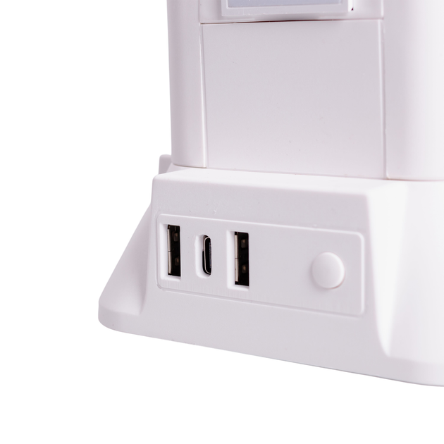 Мережевий фільтр подовжувач 4.8 м з лампою на 12 універсальних розеток з 2 USB 1 Type-C бездротова зарядка HP-5-11MF - зображення 9