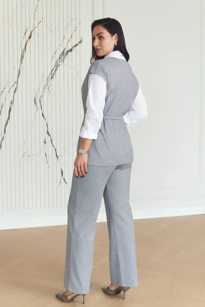 Брюки из кашемира XXL-3XL. Серый - изображение 3