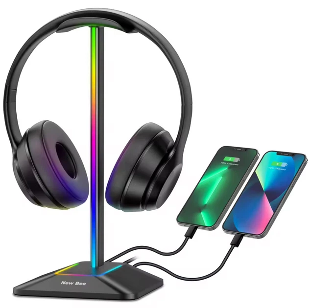 Подставка для игровых наушников New Bee Z8 с RGB-подсветкой (Black) - изображение 3