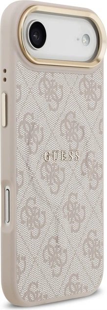 Etui plecki Guess 4G PU Classic Logo MagSafe do Apple iPhone Air Pink (GUHMP17MP4MSEGCP) - obraz 4