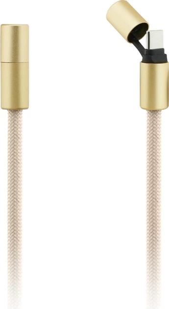 Кабель Guess Crossbody Strap 4G Charm USB-C to USB-C 1.5 m Beige (GUCCUCNY4GDE) - зображення 2