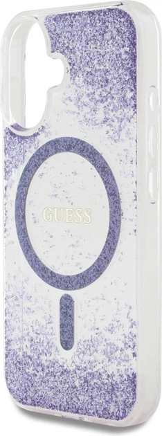 Панель Guess Resin Gradient Glitter MagSafe для Apple iPhone 16 Purple (GUHMP16SRGRGEU) - зображення 6