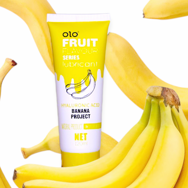Оральный лубрикант на водной основе с ароматом и вкусом банана OLO fruit Flavour Series 120 мл - Фото 1 Оральный лубрикант на водной основе с ароматом и вкусом банана OLO fruit Flavour Series 120 мл - изображение 1