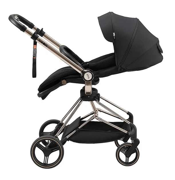 Коляска 2 в 1 Bair Moon Gold Edition MG-01 черный - изображение 2