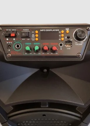 Колонка-валіза KIMISO QS-1505 15 дюймів, автономна робота до 5 годин, портативна акустика 63×28 см - зображення 9