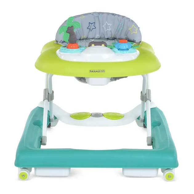 Ходунки дитячі El Camino Paradise ME 1103 Tropical Green Зелені - Фото 3 Ходунки дитячі El Camino Paradise ME 1103 Tropical Green Зелені - изображение 3