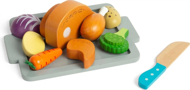 Zestaw do zabawy Bigjigs Toys do pieczenia obiadu 12 elementów 37043 (0691621850435) - obraz 5