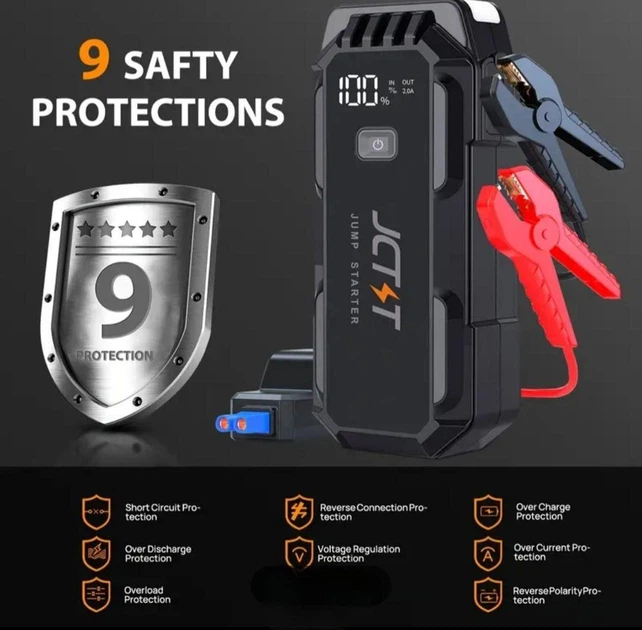 Пускозарядное устройство Бустер для авто JUMP STARTER JCTST ML-07 24800mAh, 2000A - изображение 2