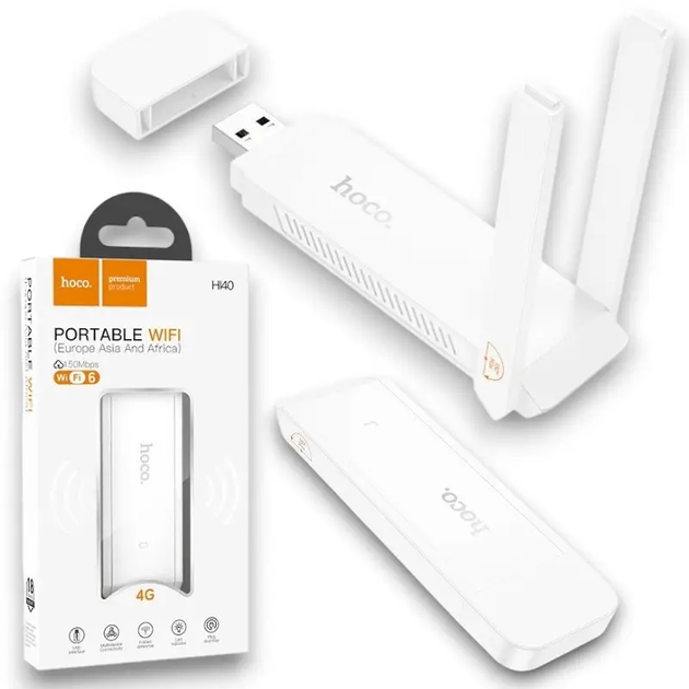 Портативный WiFi модем HOCO HI40 - Фото 1 Портативный WiFi модем HOCO HI40 - изображение 1
