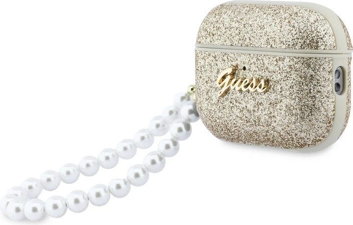 Чохол Guess Glitter Pearl Strap для Apple AirPods Pro 3 Gold (GUAP3GLGPSD) - зображення 2