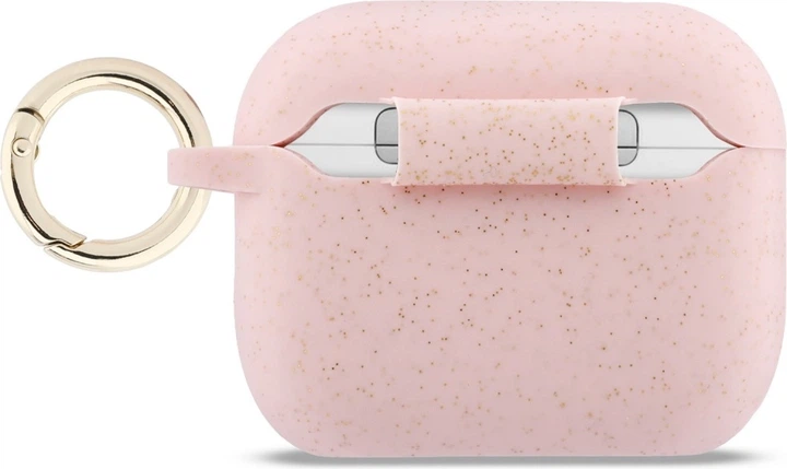 Чохол Guess Silicone Glitter Ring для Apple AirPods Pro 3 Pink (GUAP3SGGEP) - зображення 3