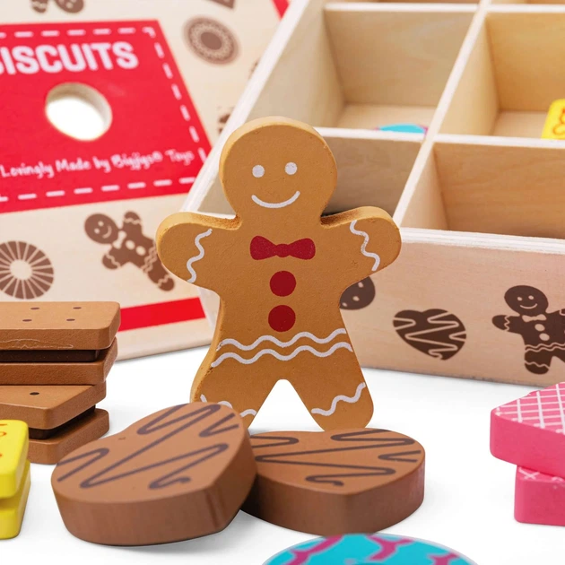 Zestaw do zabawy Bigjigs Toys Pudełko na ciasteczka 17 elementów BJ470 (0691621448359) - obraz 6