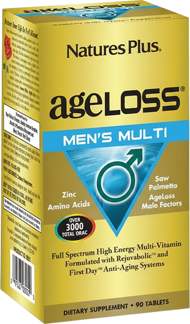 Мультивітамінний комплекс для чоловіків Natures Plus AgeLoss 90 таблеток (097467080010)