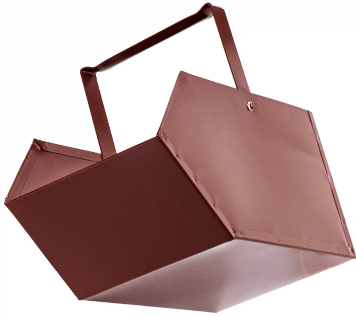 Stalowy pojemnik na węgiel i popiół Kadax Altikon Brązowy (5903699424940) - obraz 2