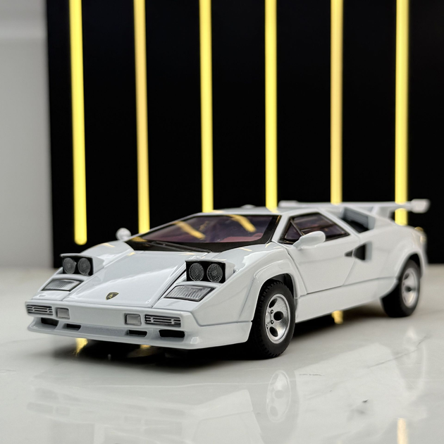 Металлическая модель Lamborghini Countach LP 1:32 со светом и звуком Инерционная машинка в коробке спортивная коллекционная модель - изображение 2