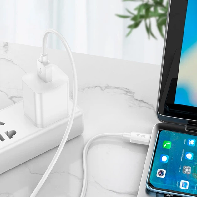 USB кабель Hoco X96, Type-C, 1.0 м., Білий - 367138 - Фото 3 USB кабель Hoco X96, Type-C, 1.0 м., Білий - 367138 - зображення 3