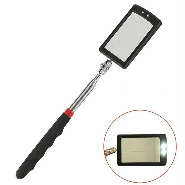 Зеркало телескопическое CoS-24 с LED-подсветкой и поворотной головкой 360° 64×42 мм Black (3_07996) - изображение 7