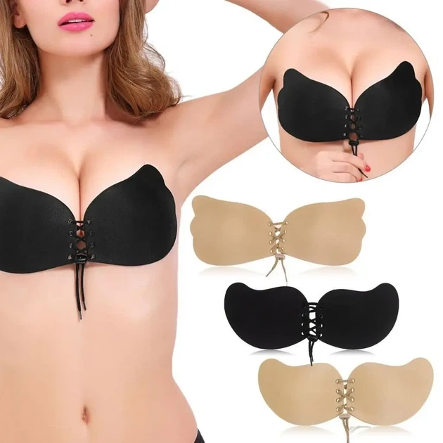Самоклейний бюстгальтер-невидимка Fly Bra Бежевий S-XS - зображення 6