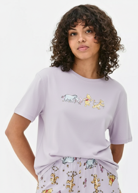 Жіноча піжама Primark Disney Winnie the Pooh XXS Бавовняна для дому та сну Ліловий (8857) - Фото 3 Жіноча піжама Primark Disney Winnie the Pooh XXS Бавовняна для дому та сну Ліловий (8857) - зображення 3