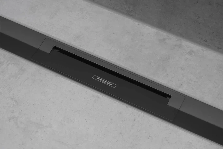 Зовнішня частина зливу hansgrohe для душу 700 мм RainDrain Flex Wall 56050340 чорний матовий хром - изображение 3