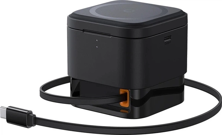 Беспроводное зарядное устройство 2 в 1 Baseus BS-W531 MagSafe / Qi USB-C 20 Вт Black (6932172647308) - изображение 5