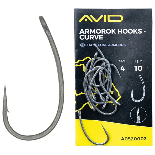 Крючок карповый Avid Carp Armorok Hooks Curve #8 (10 шт/уп) - Фото 1 Крючок карповый Avid Carp Armorok Hooks Curve #8 (10 шт/уп) - изображение 1