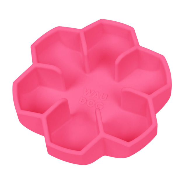 Миска для кошек и собак WAUDOG Silicone для медленного питания, розовый - 750 мл, - изображение 3