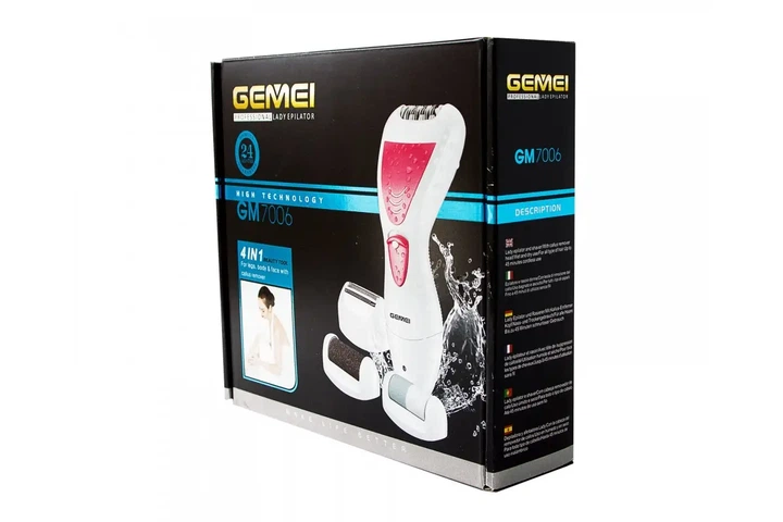 Беспроводной эпилятор 4 в 1 Gemei GM-7006 с триммером и пемзой (5022) - изображение 4