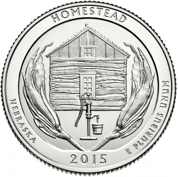 Монета 25 центів (квотер) США 2015 S UNC "Національний парк - Національний монумент Гомстед". Homestead National Monument of America (quarter) - Фото 2 Монета 25 центів (квотер) США 2015 S UNC "Національний парк - Національний монумент Гомстед". Homestead National Monument of America (quarter) - изображение 2