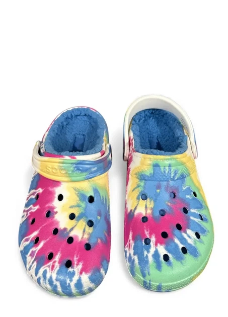 Утеплені дитячі сабо CROCS Classic Lined Tie Dye Clogs 206683-4s0, розмір 22/23, устілка 13 см - Фото 4 Утеплені дитячі сабо CROCS Classic Lined Tie Dye Clogs 206683-4s0, розмір 22/23, устілка 13 см - зображення 4