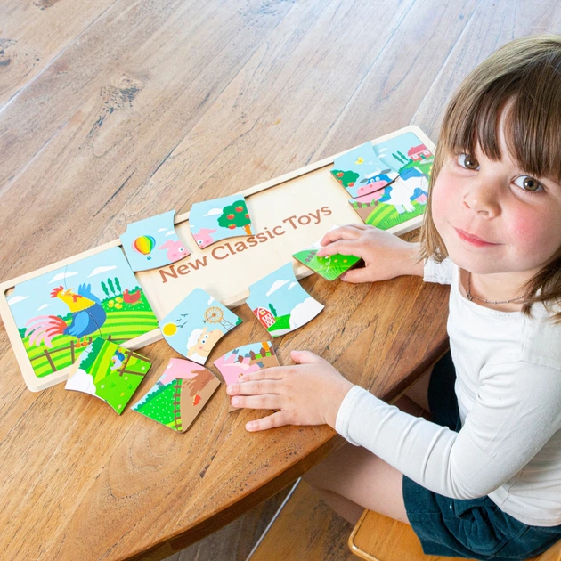 Пазл New Classic Toys Ферма 4 в 1 54,2х15х1 см - изображение 6