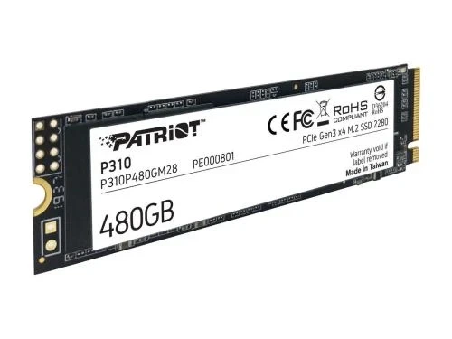 Твердотельный накопитель SSD 480Gb, Patriot P310, PCI-E 3.0 x4, M.2 (P310P480GM28) - Фото 3 Твердотельный накопитель SSD 480Gb, Patriot P310, PCI-E 3.0 x4, M.2 (P310P480GM28) - изображение 3