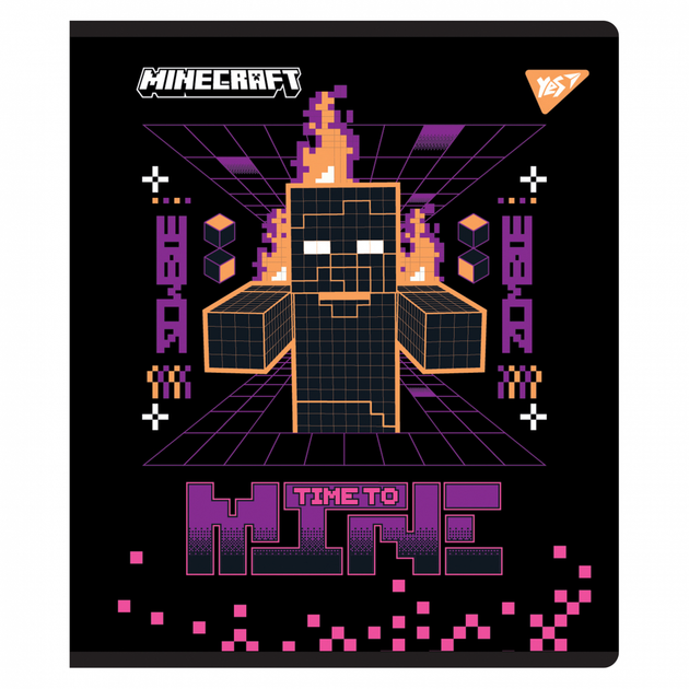 Тетрадь в линию 12 листов Minecraft. Black формат А5, школьная тетрадь линия (майнкрафт) Yes. - изображение 3