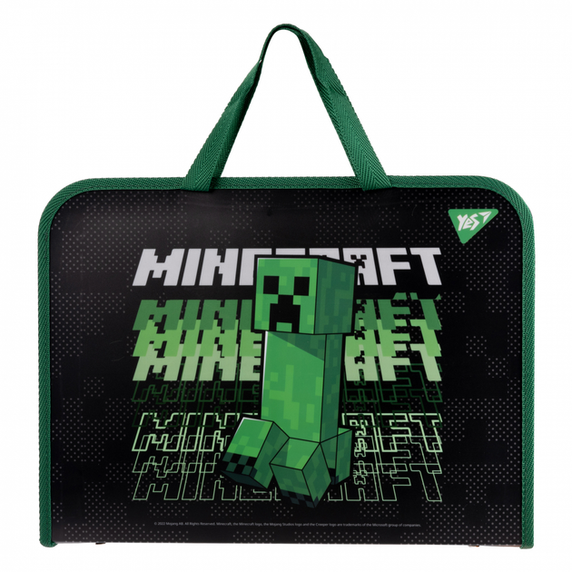 Папка-портфель з ручками блискавці Yes Minecraft А4 492168, для хлопчика в школу занять гуртків творчих робіт - Фото 1 Папка-портфель з ручками блискавці Yes Minecraft А4 492168, для хлопчика в школу занять гуртків творчих робіт - зображення 1