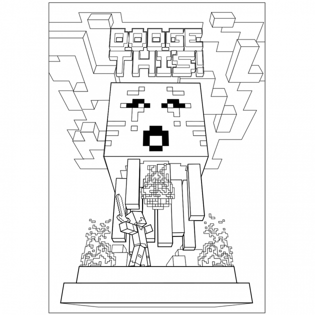 Розмальовка А4 YES Minecraft 12 стор. - Фото 3 Розмальовка А4 YES Minecraft 12 стор. - зображення 3