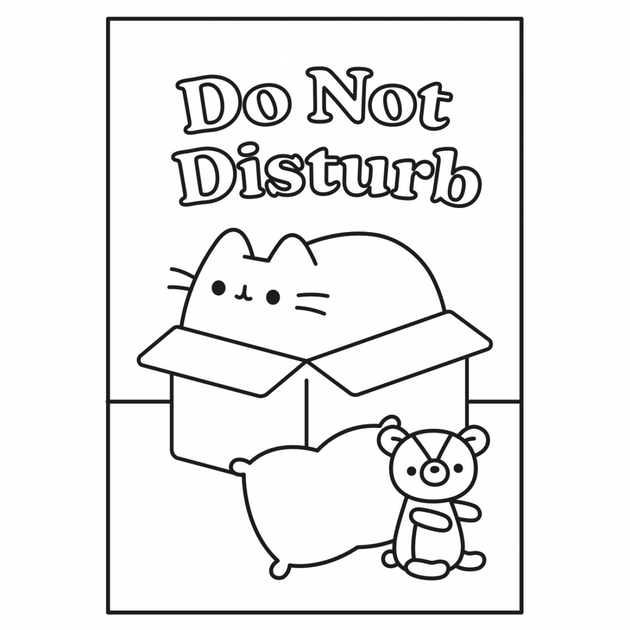 Раскраска А4 Yes Pusheen с наклейками 8 страниц - изображение 4